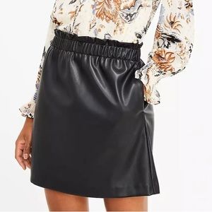 Faux leather black mini skirt, size M
